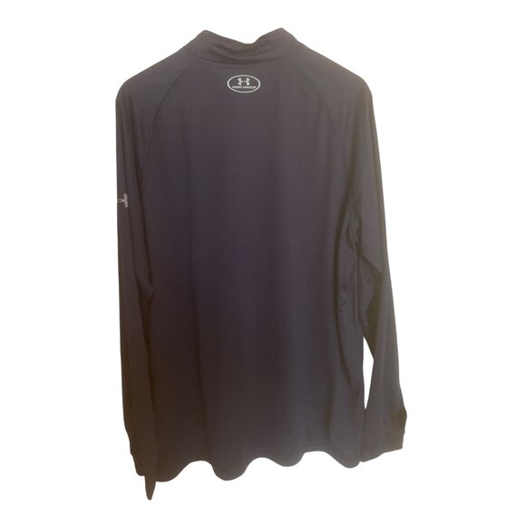 Under Armour Notre Dame Mens 1/4 Zip Long Sleeve Pullover 2XL Loose HeatGear Nav - Picture 2 of 4